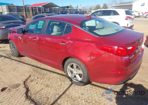 2014 Kia Optima Lx z USA, uszkodzony, nr VIN 5XXGM4A77EG296310